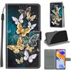 KENHONER Custodia per Xiaomi Redmi Note 11 Pro 4G/5G, Farfalla | Portafoglio Pelle PU, Magnetica, Resistente Agli Urti, Scomparto Carte Credito, Pieghevole, Flip Libro, Motivo