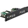 KKSB Cases KKSB Pannello rack 1U per Raspberry Pi da 10-inch (10), contiene 2 schede, supporta cappelli e dispositivo di raffreddamento ufficiale Raspberry Pi