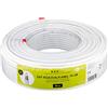 Goobay Cavo satellitare coassiale 75 dB doppia schermatura CCS bianco, 50 metri, 49759
