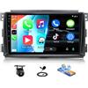 SIXWIN Autoradio per Mercedes Benz Smart 451 Fortwo 2005-2010, 9 Pollici IPS HD Schermo con CarPlay Wireless e Android Auto, Mirror Link, Vi-Link, Bluetooth, FM RDS, DSP, SWC e Telecamera