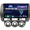BXLIYER [4G+64G] SXAUTO Android 16 IPS Autoradio Per Honda Fit (2004-2007) / Honda Jazz (2001-2006) - Senza fili Carplay & Android Auto - GRATUITI Telecamera - Fast-boot Volante Split-Screen - 2 Din 9 Pollici