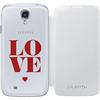 Samsung EF-FI950BWEGWW Flip cover Love per Galaxy S4, Bianco