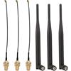 AOUZOVLI 3 Pezzi Lora Antenna Cavo Da Ipex a Sma Femmina 2400-2500 Mhz 6dbi/50 ω/Vswr<1.8 Cavo Di Prolunga Ipex Da 20 Cm