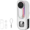 Generic Custodia protettiva per Insta360 GO 3S Retro Bundle, custodia protettiva in TPU con copriobiettivo e cinghia, custodia morbida per GO3S Retro Bundle accessori per fotocamera, bianco trasparente