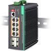 LINOVISION Switch PoE BT Full Gigabit L2+ a 8 Porte con Gestione Cloud Remota, Potenza PoE Massima 460W