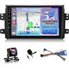 NHOPEEW Qualcomm 8 Core 4+64G Autoradio per Suzuki SX4 2006-2013 - Radio da 9 pollici Supporto Carplay&Android Auto 5G Wifi&GPS DSP 3D Auto Mondel Display Ventola di raffreddamento