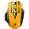 INPHIC Mouse Bluetooth, Mouse Wireless Ricaricabile (tri-mode: BT 5.0/4.0+2.4G), mouse portatile muto da 800-2400 DPI con indicatore di alimentazione per laptop, PC, Mac OS, giallo mecha