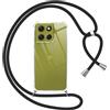 Pnakqil Cover per Motorola Moto G86 5G/Moto G86 Power 5G con Cordino, Trasparente Custodia con Laccio Tracolla Cellulare Girocollo Collana Protettiva per Motorola Moto G86 6,67, Nero