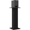 vidaXL Supporti per Altoparlanti 2 pz Rovere Nero 30 x 30 x 80 cm