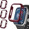 iVoler 3 Pezzi Cover Rigida PC per Apple Watch Series 9 8 7 41mm (Senza Pellicola Protettiva), Ultra Sottile Custodia Antiurto e Anti-Graffio Bumper Case, Bordeaux