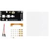 Waveshare PCIe To M.2 Adapter Board (C) For Raspberry Pi 5, Supports NVMe Protocol M.2 Solid State Drive, High-Speed Reading/Writing, With Transparent Acrylic Mounting Plate, Side-Mounting Solution