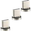 Rundago 3 Pezzi Adattatore Magnetico 7 Pin, Spina Connettore Adattatore Magnetico Generale, Spina Magnetica Micro USB e Spina Magnetica/Tipo C Per Cavo di Ricarica Magnetico (3 Pezzi-Tipo C)
