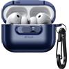 JETech Cover Magnetica con Chiusura Scorrevole per AirPods Pro 3, Blu | Compatibile con MagSafe, Custodia Protezione Antiurto, LED Frontale Visibile
