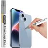 PARTS4EV Blu per iPhone 15/15Plus, riparazione graffi di vernice sul lato della custodia, soluzione di riparazione rapida e facile, penna antigraffio con 1 punta di ricambio