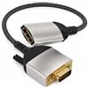 AYHYHLJZJ Adattatore HDMI a VGA da 20 cm femmina a maschio in nylon intrecciato 1080p trasmissione monouso HDMI (PC) a VGA (monitor) non supporta audio per laptop, PC, TV Stick, HDTV, lettore DVD, monitor