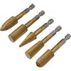 iplusmile Set di Lime Rotanti per Lavorazione del Legno, Lima a Fresa, 5 Pezzi | Acciaio ad Alta Velocità, Gambo Esagonale 6,35mm, Colore Oro, per Metallo e Materiali Non Metallici