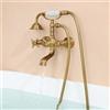 Auralum Rubinetto Vasca da Bagno in Ottone Oro Vintage con Telefono Doccia