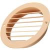 AERZETIX Griglia di ventilazione/aerazione Ø95 mm rotonda da incasso in plastica ASA per interno e esterno/colore beige
