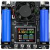 Vjsujehgy Tester di Capacità per Batterie al Litio 18650 A Doppio Canale con Interfaccia di Tipo C, Allarme Acustico e Visivo, Tester di Carico Elettronico.