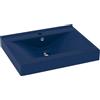 vidaXL Lavandino con Foro Rubinetto Blu Scuro Opaco 60x46 cm in Ceramica