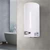KOLHGNSE Serbatoio acqua calda elettrico da 80 litri, 2000 W, da appendere alla parete, bianco, 25 - 75 °C, dispositivo per scaldabagno con set doccia per cucine, WC, appartamenti
