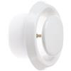 ABOUT VENT Valvola dell'aria regolabile in plastica bianca, rotonda, diametro 100 mm, diffusore di scarico universale per parete e soffitto, griglia di ventilazione, copertura per condotti