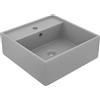 vidaXL Lavabo con Troppopieno Cubico Grigio Opaco 41x41 cm in Ceramica