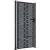 vidaXL Cancello da giardino antracite 100x175 cm in acciaio design quadrato