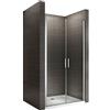 MOMENTS OF GLASS Lara Box doccia 83-86 cm x 195 cm con doppia porta a battente, vetro di sicurezza temperato trasparente ESG da 6 mm, profili cromati #NC