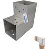 GeZu Impex Connettore Palo 91 x 91 mm | Zincato a Caldo Staffa Angolare Pergola Connettori Angolari per Legno
