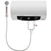 jiumxliu 35L Scaldabagno elettrico da parete, con Display Digitale, Regolazione Temperatura 25-75°C, Materiale Acciaio Inox e Smalto, Colore Bianco, Ideale per Cucina, Bagno LED IPX4 2000 W