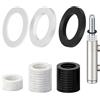SHUIYUE 120 Pezzi Rondelle Alzaporta per Cerniere Porte Rondelle Porta Interni Spessori in Plastica 1mm/2 mm X 15 mm Rivestimento Blindata Finestre Pannello Cardini per Cancello Gomma 1 mm 80pcs e 2 mm 40 pcs