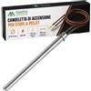 Mastro Aspirapolvere Candeletta Stufa Pellet, 350 Watts, Lunghezza 160/170 mm, ∅12,5 mm | Ricambio Compatibile, Sicuro, Resistente e Durevole, Sostituzione Semplice, Prestazioni Stabili