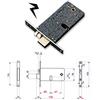 Omec 49657 378 Serratura Infilare Elettrico E60, Cilindro Ovale F16, neutro
