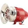 NICCOO Industrielle Sirena di Allarme MS-390 - 120dB Motore Resistente in Acciaio 220V 100W ad Alta Decibel -30℃ Resistente al Freddo Suono Continuo (Rosso)