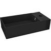 vidaXL Lavandino con Troppopieno in Ceramica Nero Opaco