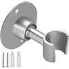 BokWin - Supporto per soffione doccia in acciaio inox, regolabile a 360°, supporto per soffione doccia in metallo a parete, supporto in acciaio spazzolato SUS 304 (installazione a vite)