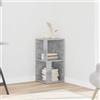 ZQQLVOO Scaffale angolare grigio cemento, 33 x 33 x 67 cm, in legno, armadio angolare rustico con spazio per soggiorno, tavolino stabile per decorazione e conservazione