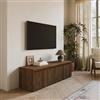 Totò Piccinni Mobile Porta TV MODULA,Design Moderno con Cassettone a 2 Scomparti, Apertura a Gola, 138 x 40 x 40 cm (Cannettato Rovere Mercure)