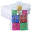 G2PLUS 50PCS Sacchetti Organza Bianco,20x30CM Sacchetti Organza Regalo