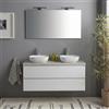 Kiamami Valentina Mobile Bagno Sospeso 120 Cm Bianco Lucido Top Beton