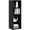 vidaXL Credenza Rovere Nero 40 x 41 x 124 cm Legno ingegnerizzato