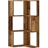 vidaXL Libreria Angolare 3 Ripiani Legno Vecchio 50x50x102 cm Legno
