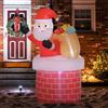 Outsunny Babbo Natale Gonfiabile 195cm Dec. Rosso Esterno