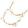 QUARKZMAN 2Pcs Catena Estensione Borsa 10 Accessori Charm Verde Lago | per Borsette Donna, Sostituzione Manico Decorazione, con Pendente Combinazione Conchiglia perle