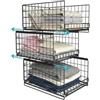 SOONHUA Organizer per armadio a 3 livelli, impilabile, in acciaio inox pieghevole per armadio e guardaroba