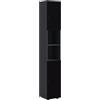 kleankin Mobile Bagno Alto Stretto 30x30x183 cm Nero e Grigio Scuro
