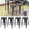 Yizhe 20 Sgabelli Alti da Bar Industrial, Sgabelli Molto Impilabili, Moderni, Robusti, Sgabelli Bar 76 cm in Metallo Ferro, Nessuna Necessità di Installazione (20)