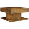 vidaXL Tavolino da Salotto Rovere Fumo 57x57x30cm in Legno Multistrato