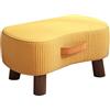 Generic Piccolo poggiapiedi, poggiapiedi rettangolare, sgabello da comodino con gambe in legno, piccolo sgabello rettangolare, poggiapiedi per divano, soggiorno, camera da letto, patio
